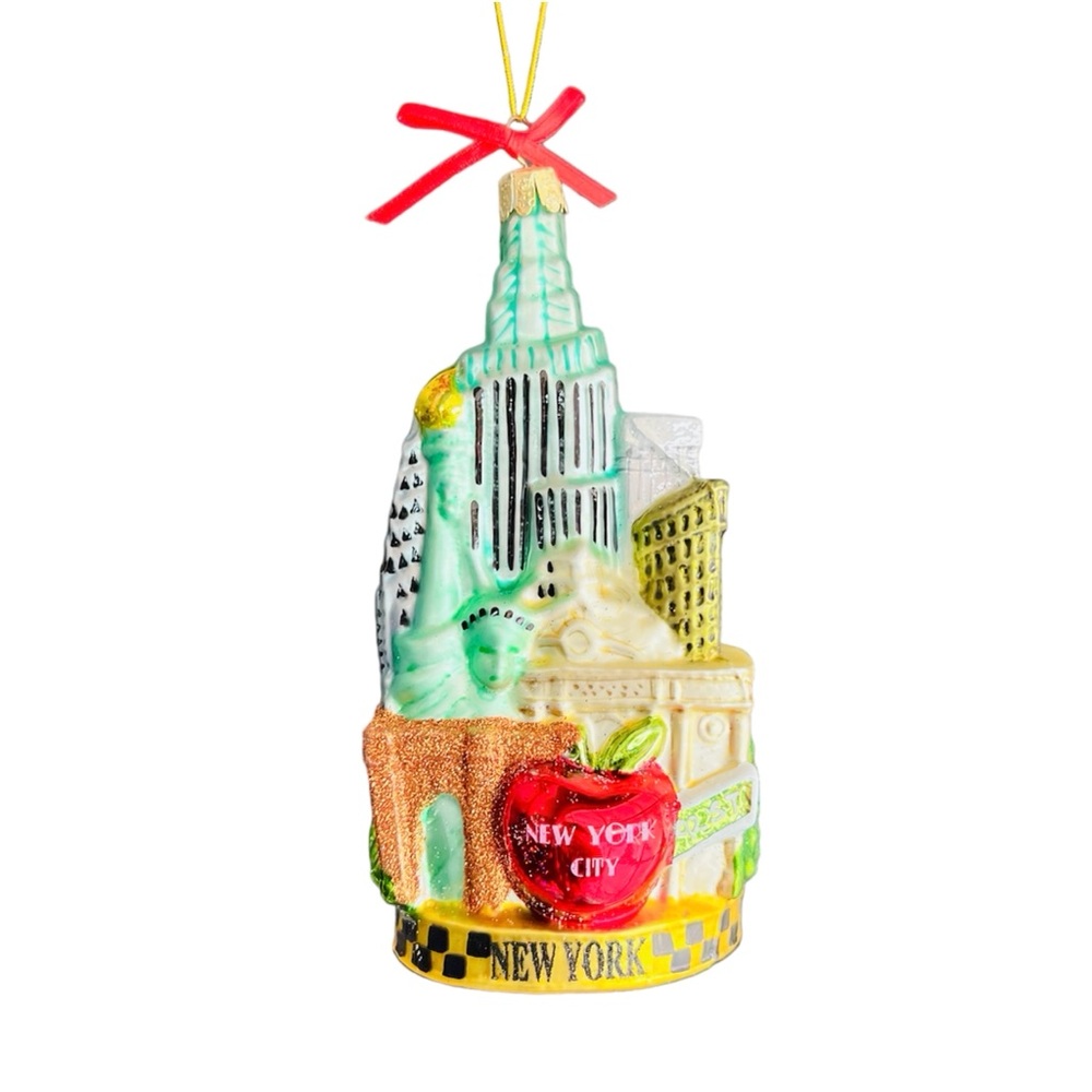 Kurt Adler 5.5 Inch New York Glass Cityscape Ornament